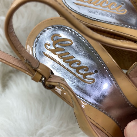 Gucci Vitello Vernice Soft Sable wedge sandal - Picture 14 of 14